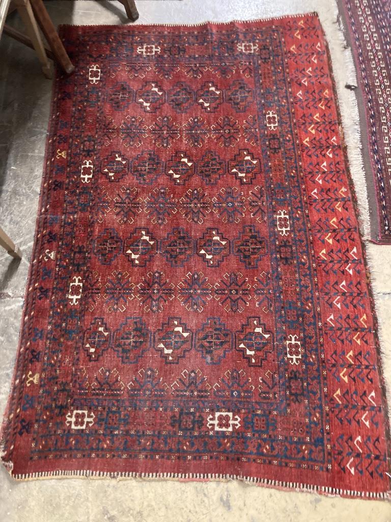 A Tekke Turkoman red ground rug, 158 x 102cm